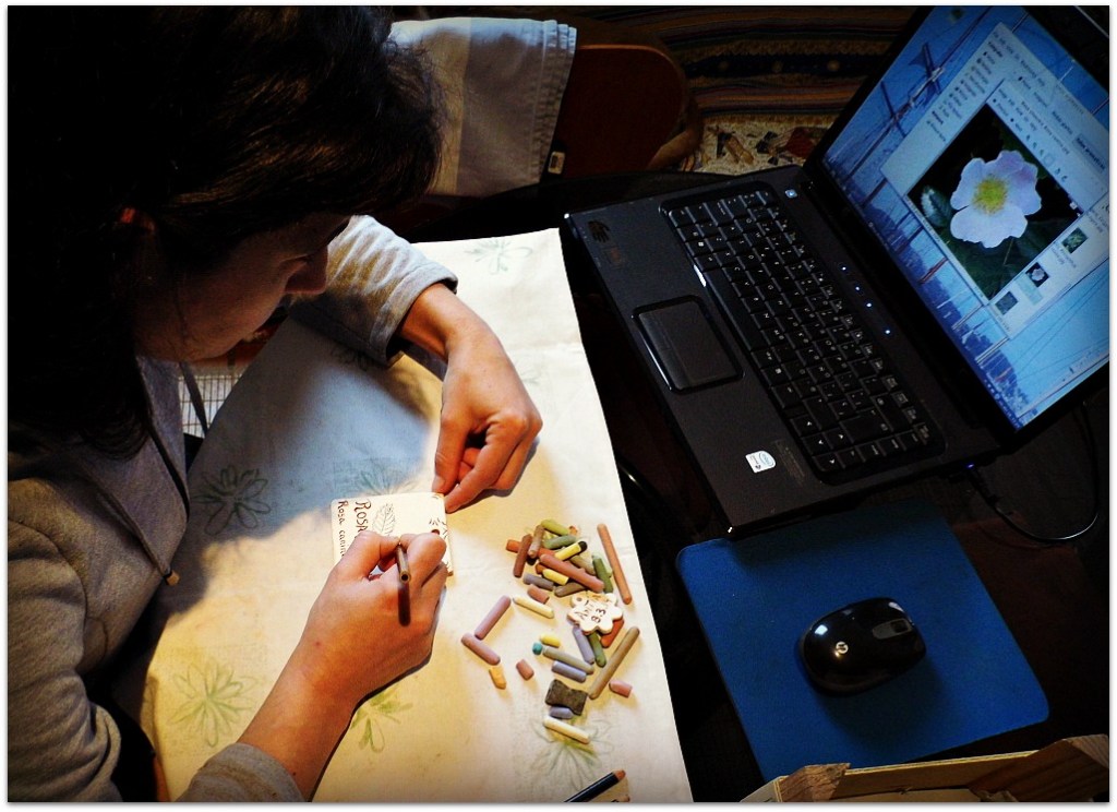 Pintando con tizas cerámicas