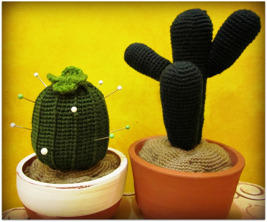 Cactus, ganchillo y cerámica