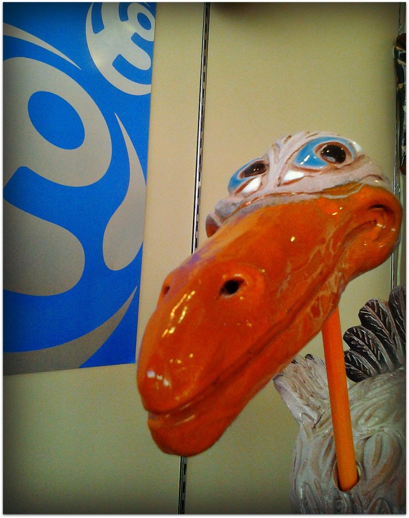 Cigüeña de cerámica