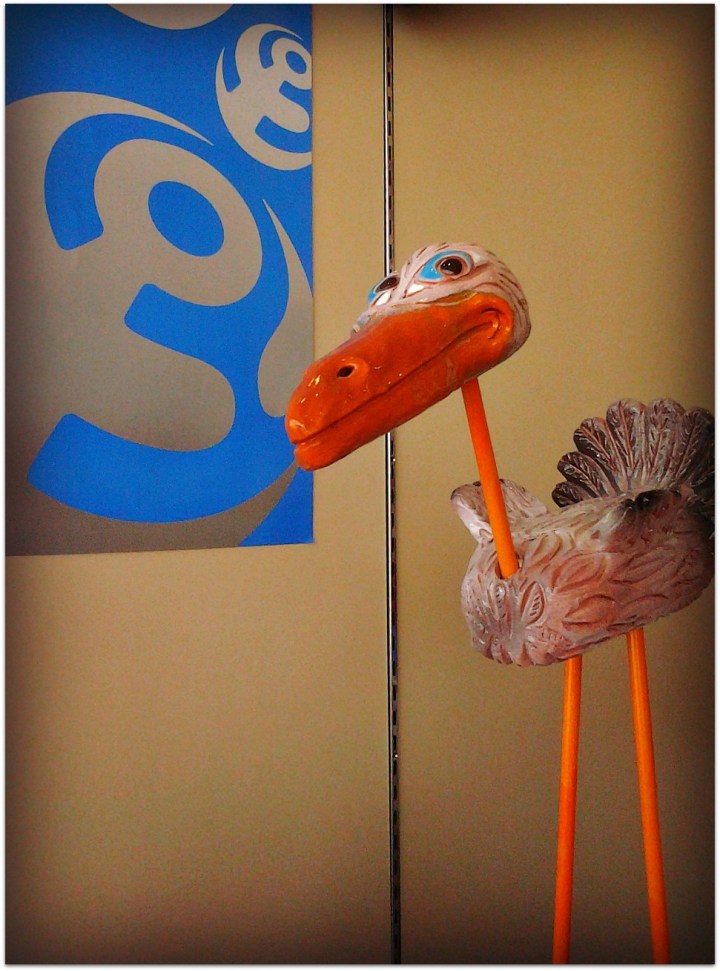 Cigüeña de cerámica