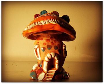 ceramics, mushroom, poetry