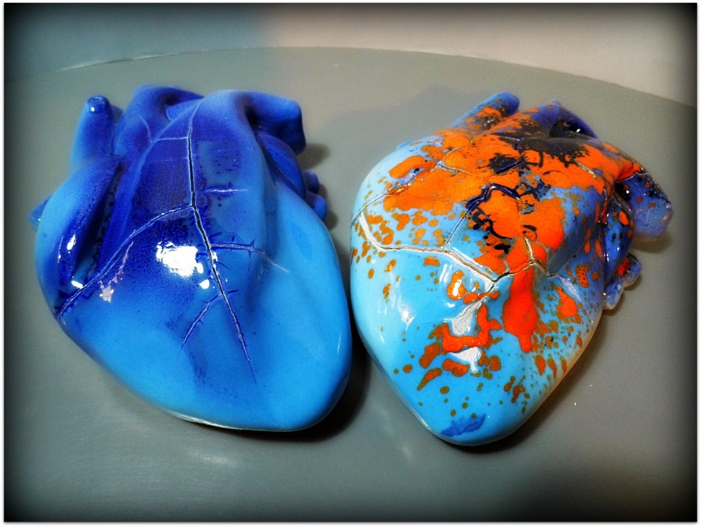 Corazones de cerámica