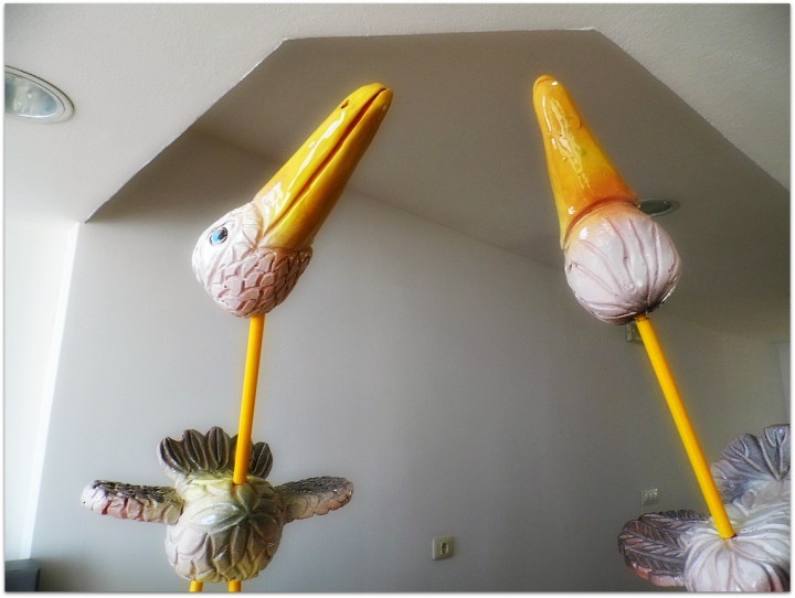 Cigüeñas de cerámica